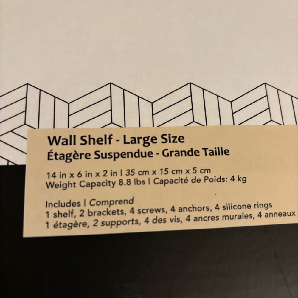 New large wooden wall shelf